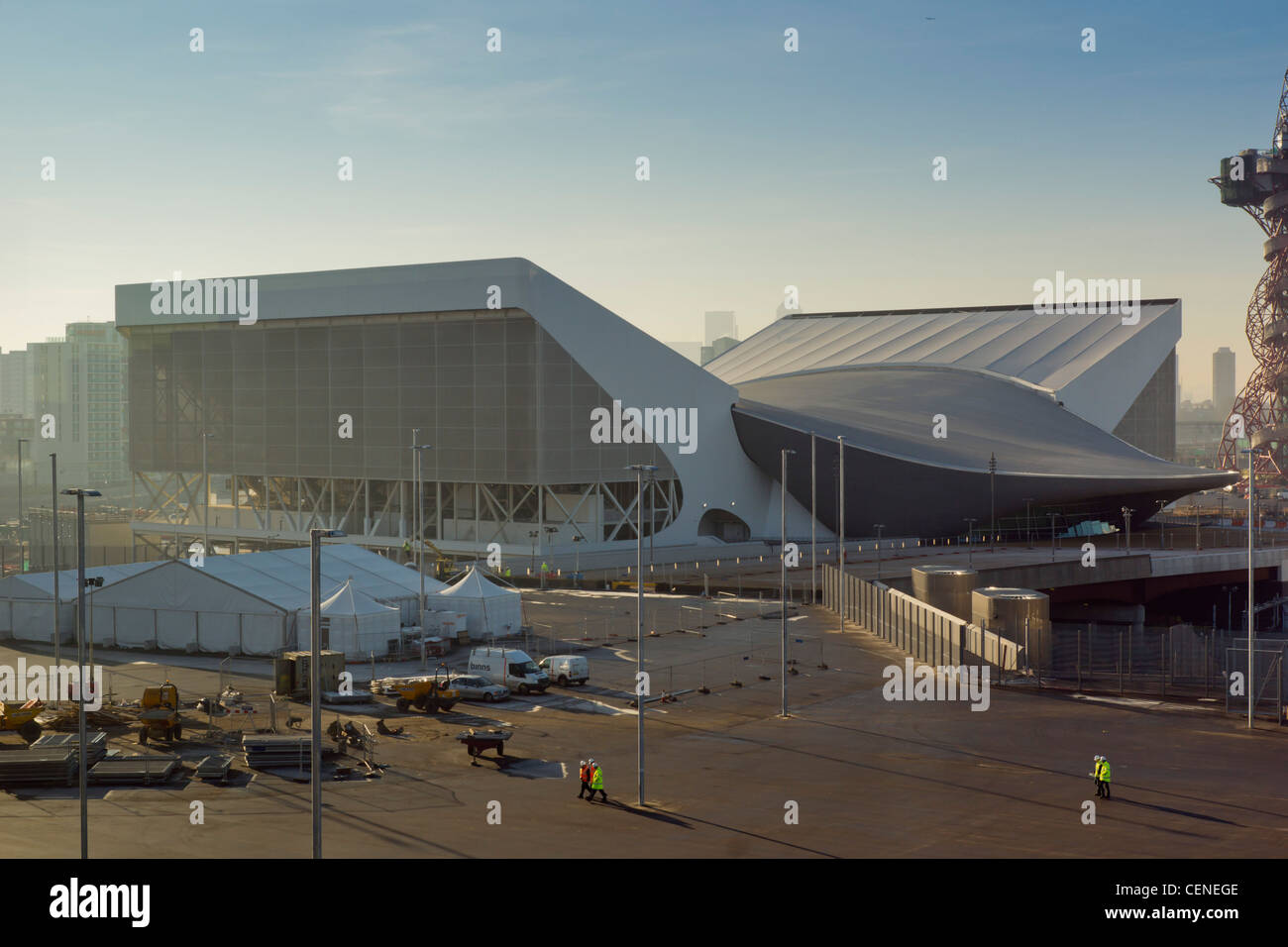 Royaume-uni, Angleterre, Londres, centre aquatique du parc olympique 2012 Banque D'Images