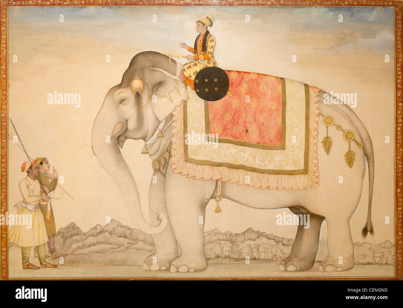 L'éléphant Ganesh Gaj et rider - l'Ashmolean Museum, Oxford Banque D'Images