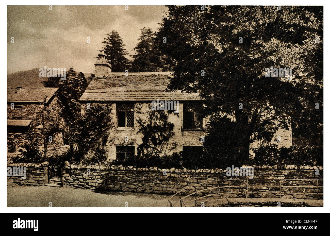 Dove Cottage house Grasmere Lake District Angleterre Royaume-uni William Wordsworth poésie poète bâtiment classé grade 1 Accueil Banque D'Images