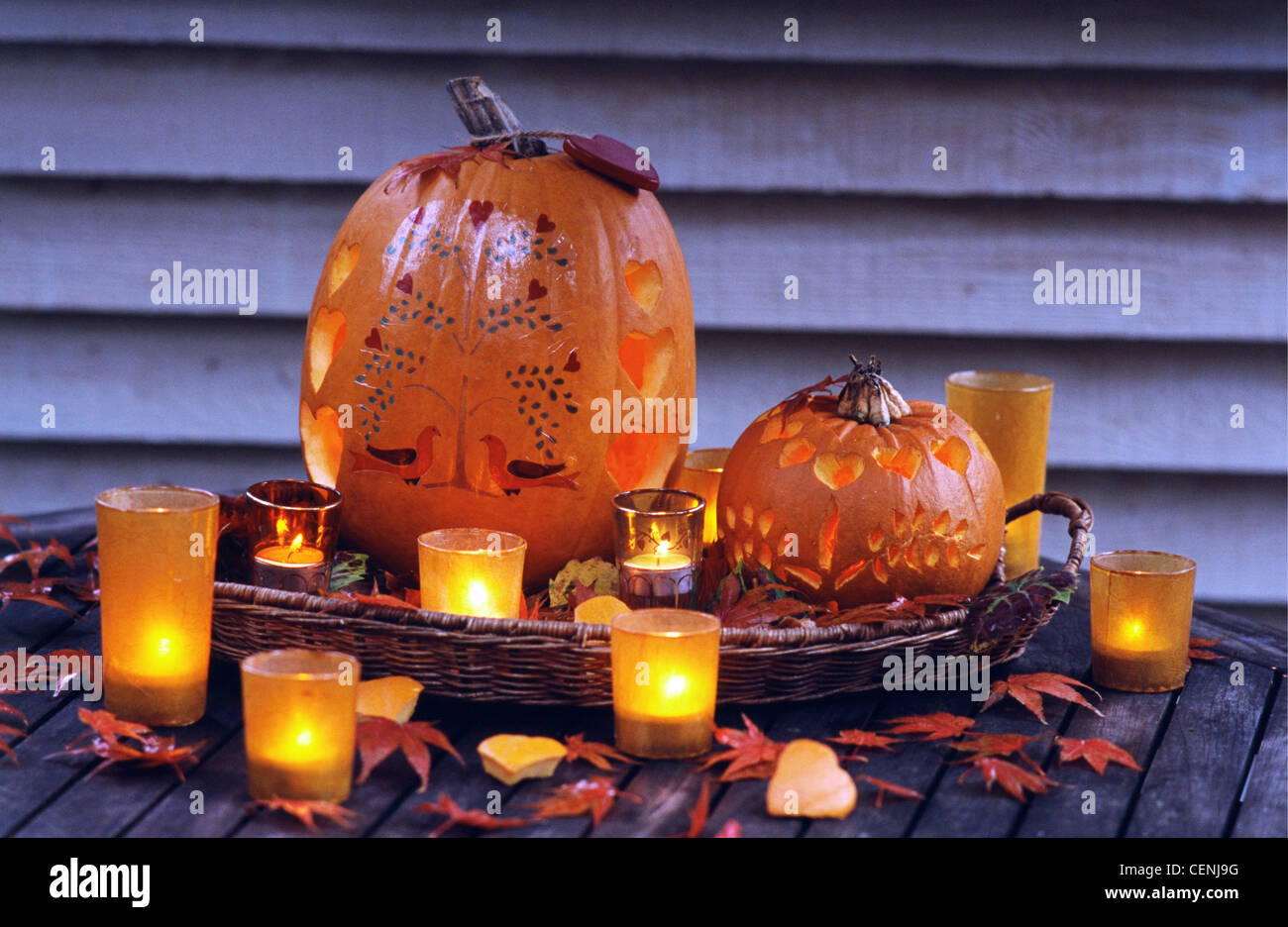 Citrouilles pittoresque DE FAIRE deux lanternes citrouille