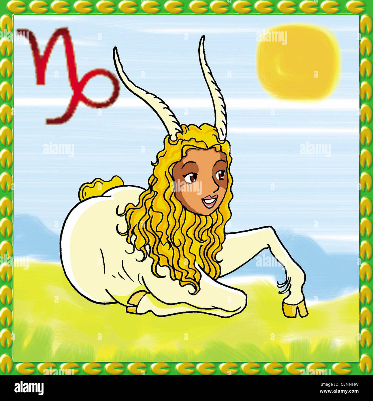 Signes du zodiaque Capricorne Banque D'Images