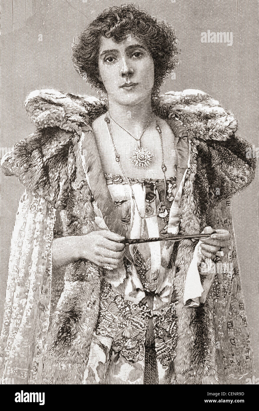 Mme Patrick Campbell, née Béatrice Stella Tanner, 1865 - 1940. La comédienne. Banque D'Images