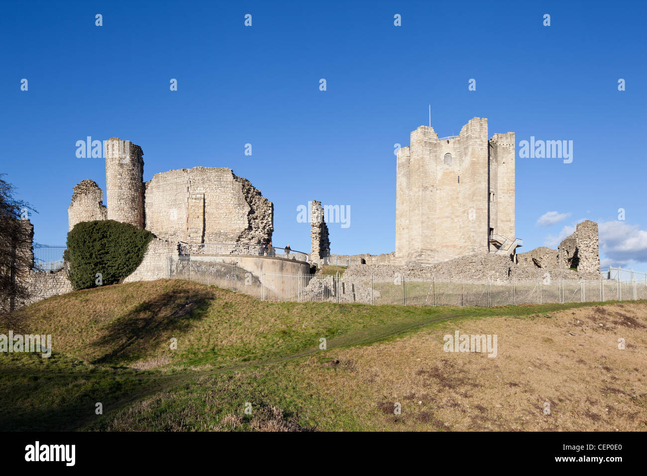 Les ruines de Conisbrough Castle à Doncaster, dans le Yorkshire du Sud, UK Banque D'Images