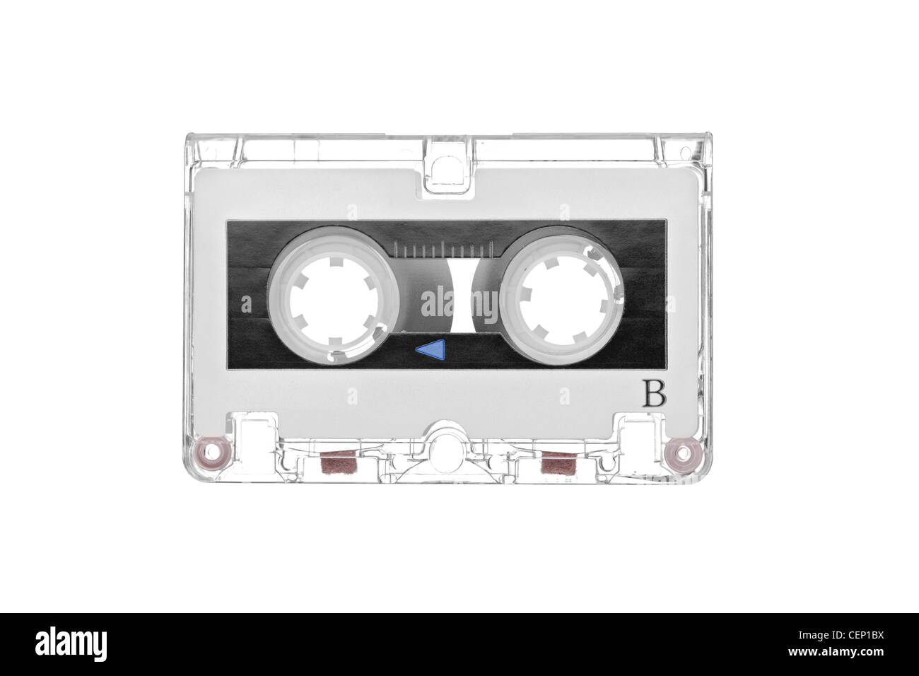 Ancienne rétro cassette audio isolé sur fond blanc Banque D'Images