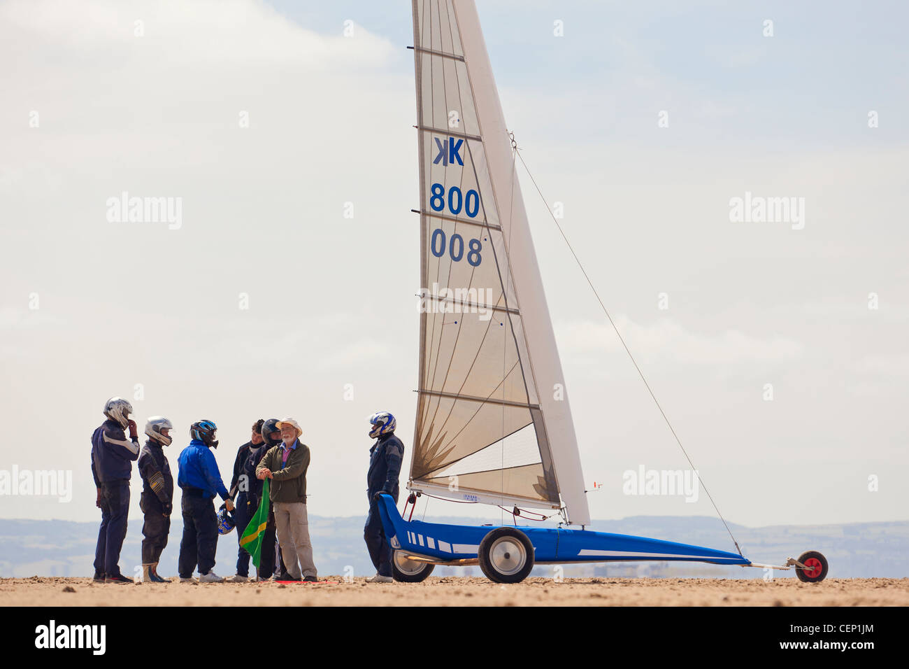 Char à voile internationale manifestation nautique championnat canadien rencontrez sur le sable de plage location sandyachting hoylake Banque D'Images