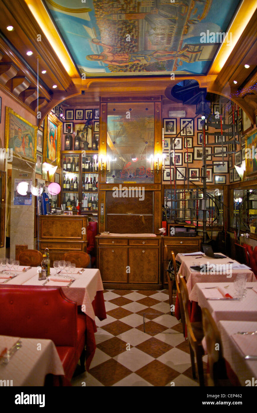 Restaurant l'intérieur de Venise Banque D'Images