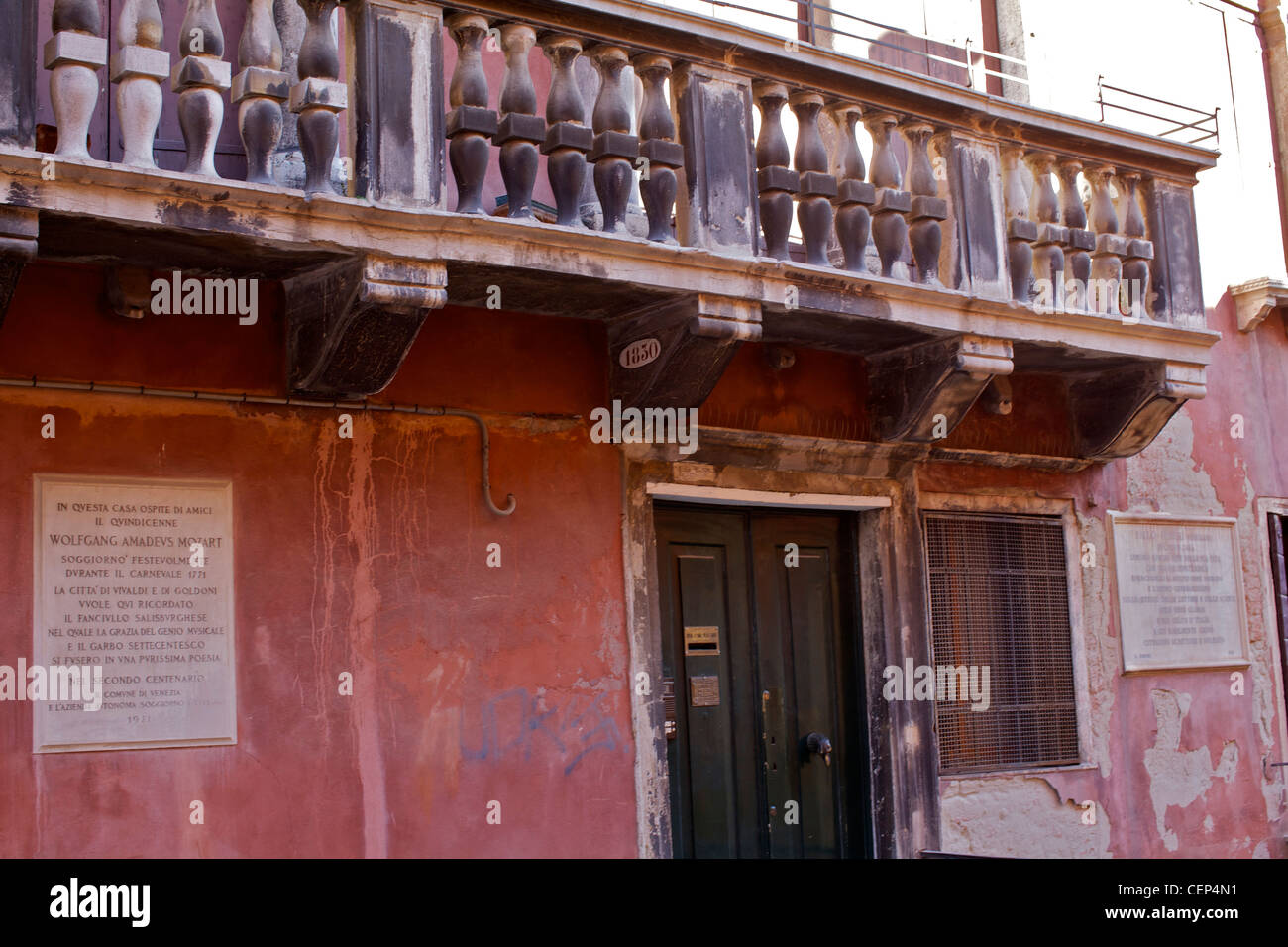 La résidence de Mozart à Venise Banque D'Images