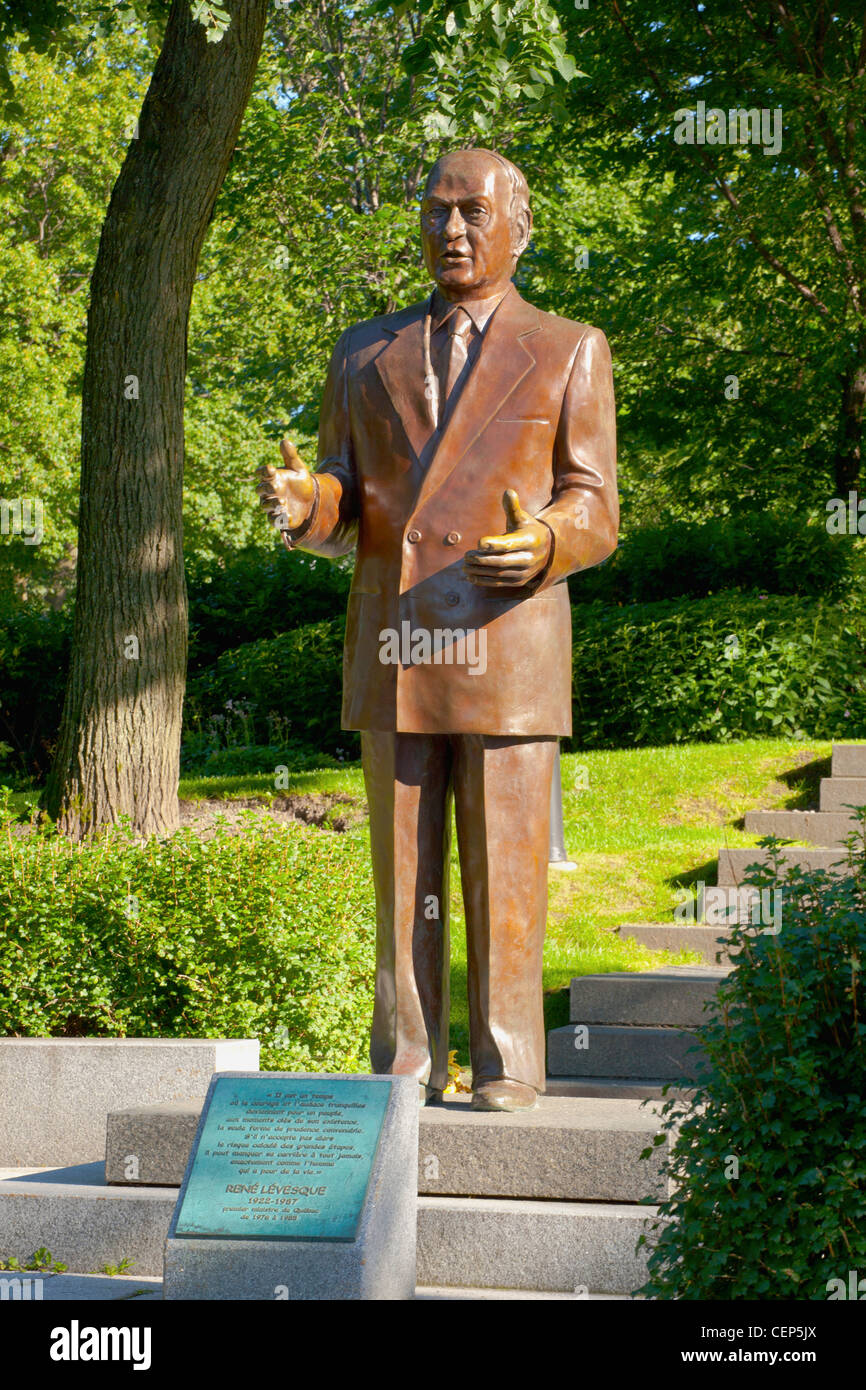 Rene Levesque monument à l'hôtel du parlement du Québec, Québec, Québec, Canada Banque D'Images