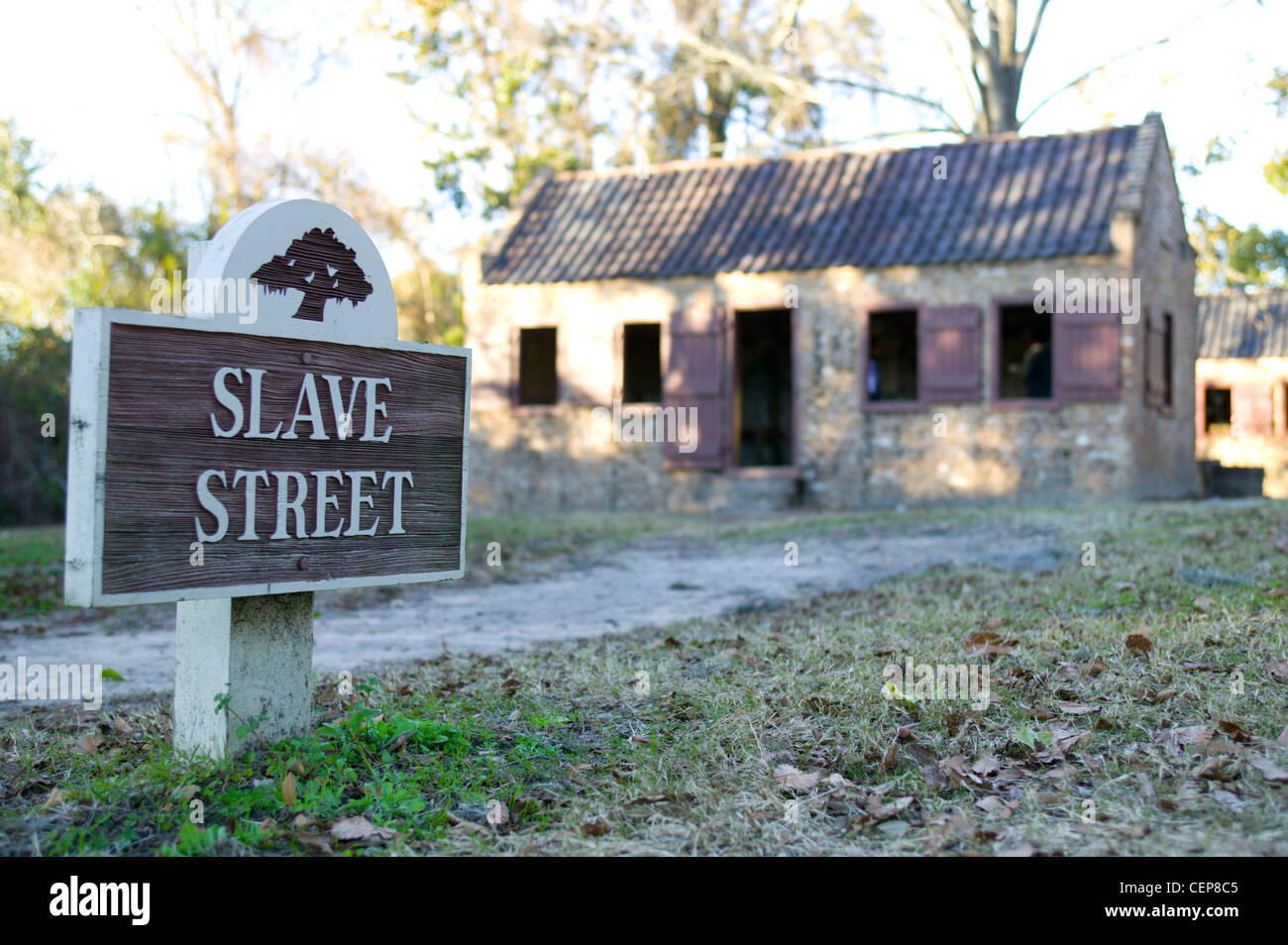 Esclaves Boone Hall Plantation Charleston, Caroline du Sud Banque D'Images