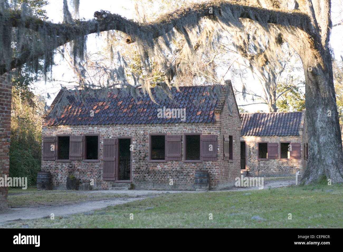Esclaves Boone Hall Plantation Charleston, Caroline du Sud Banque D'Images