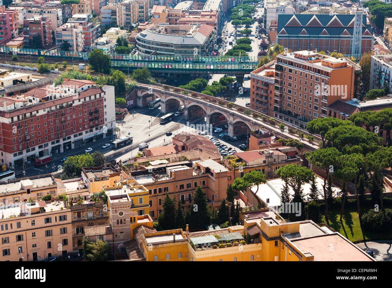 Vue de dessus sur Rome, Italie Banque D'Images