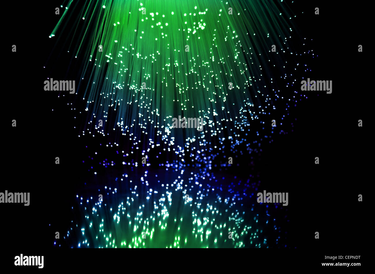 Les fibres optiques. Banque D'Images