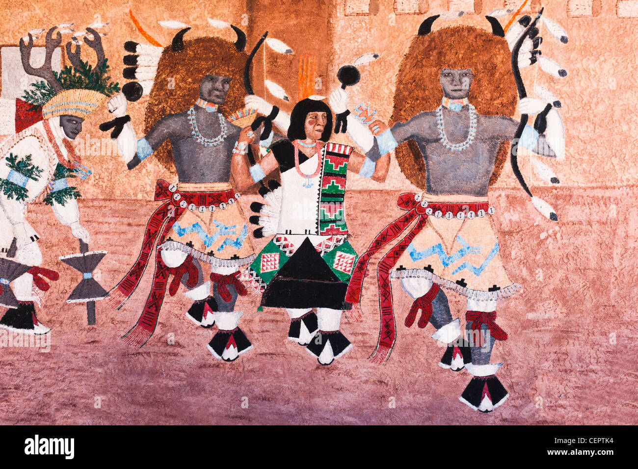 La Danse du troupeau par Velardé Pablita, Albuquerque Banque D'Images