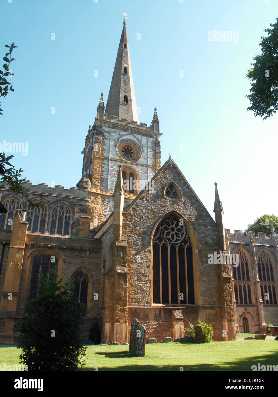 La Collégiale de la Sainte et indivisible Trinité. William Shakespeare a été baptisé dans l'église et est enterré dans cette ce Banque D'Images