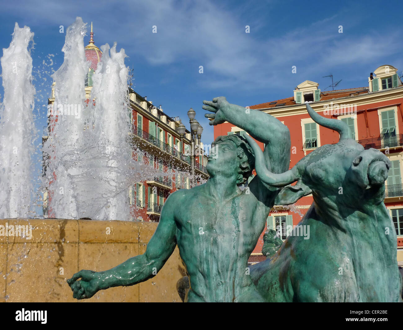 Fontaine du soleil à Nice, France Banque D'Images
