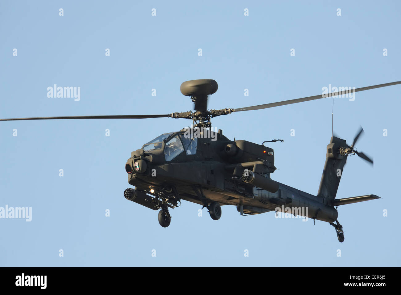 Hélicoptère Apache AH-64 en vol Banque D'Images