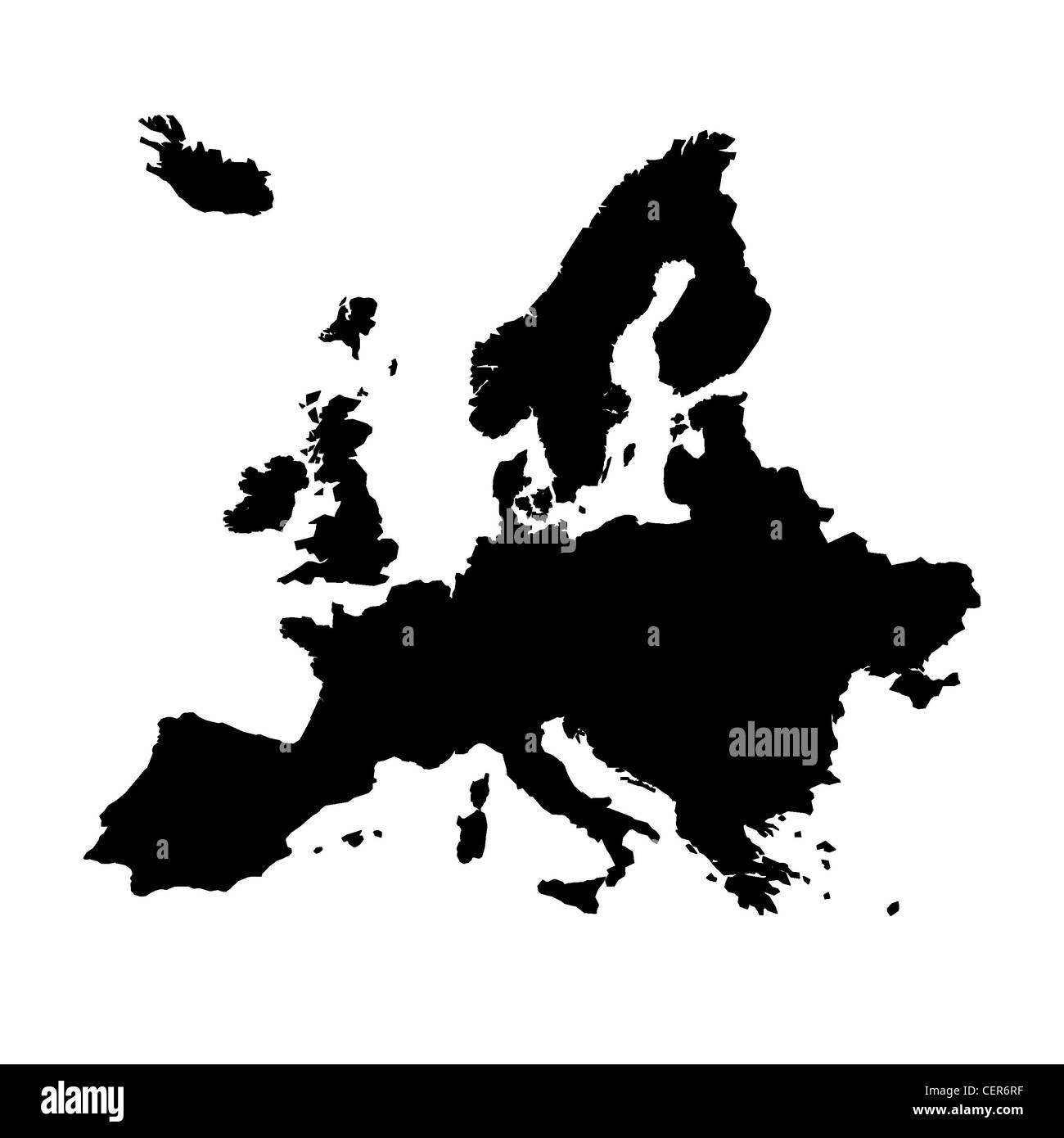 Carte de l’Europe Banque D'Images