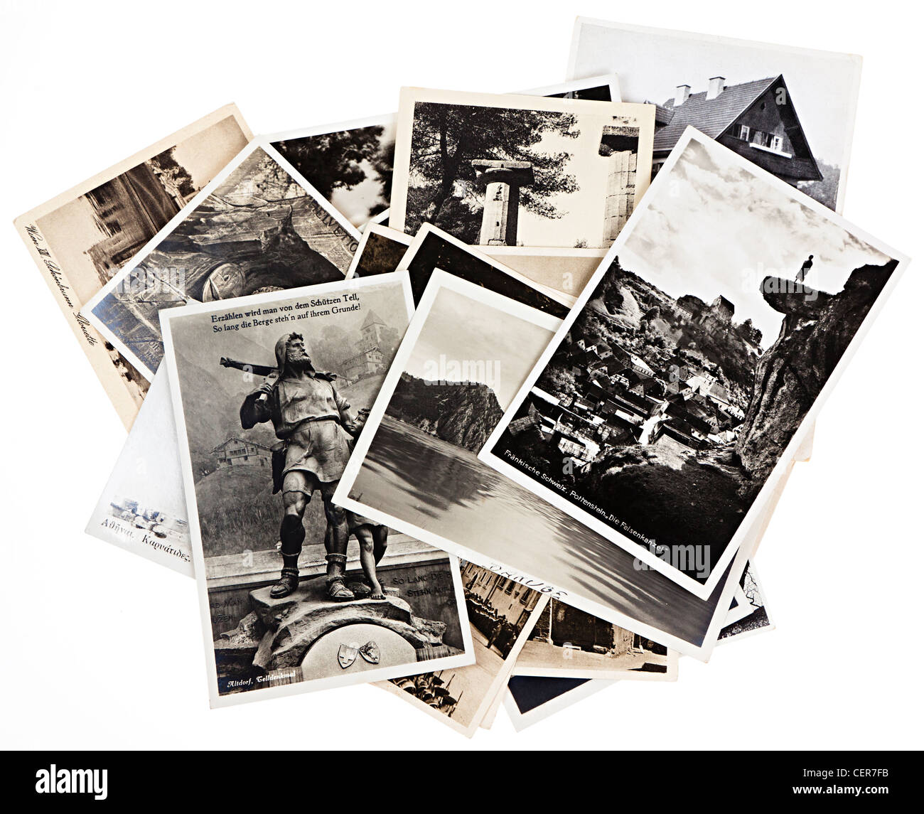 Sélection d'anciennes cartes postales allemandes Banque D'Images