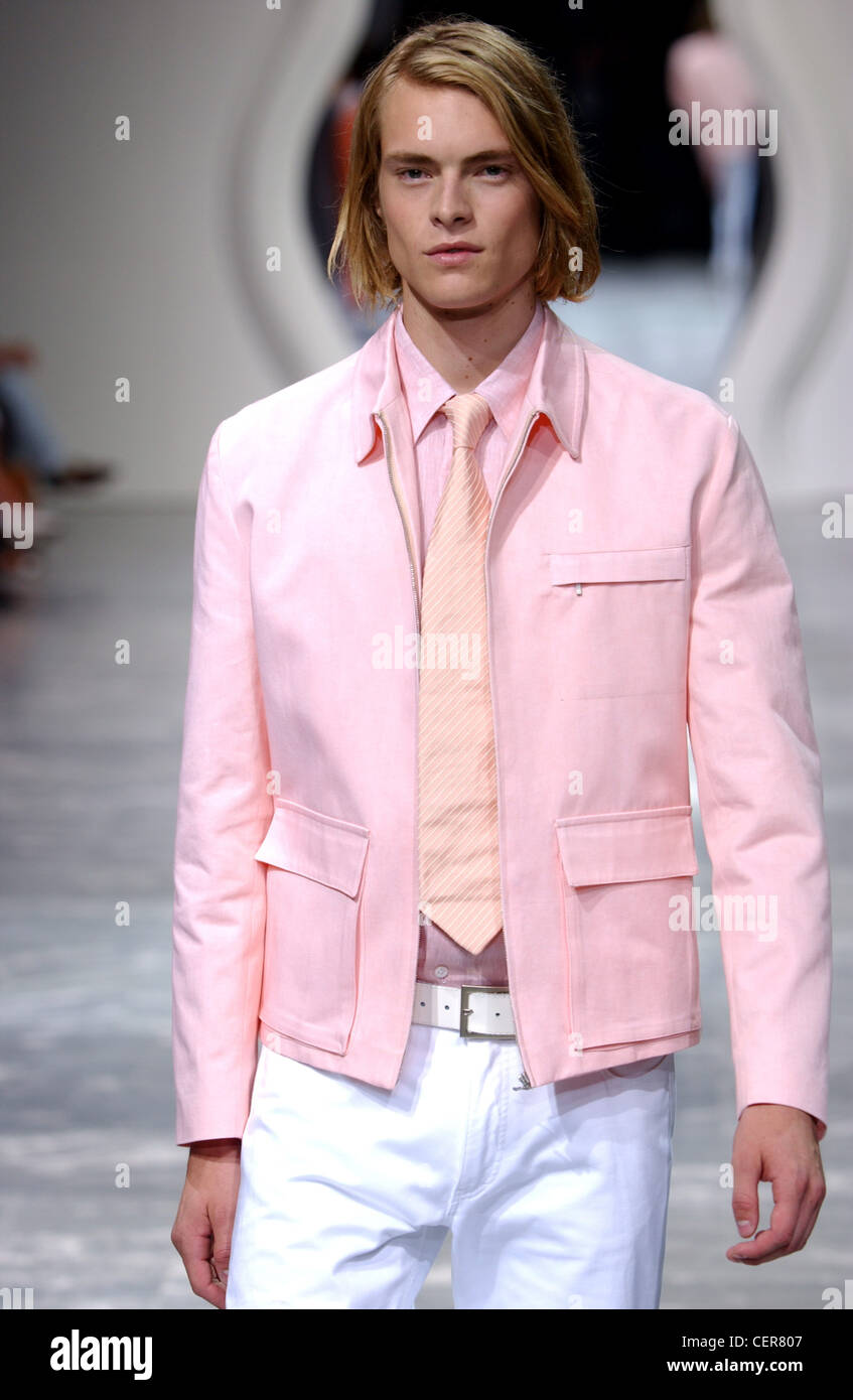 Veste chemise blanc-rose chair motif de fleur style d\u00e9contract\u00e9 Mode Vestes Vestes chemises 