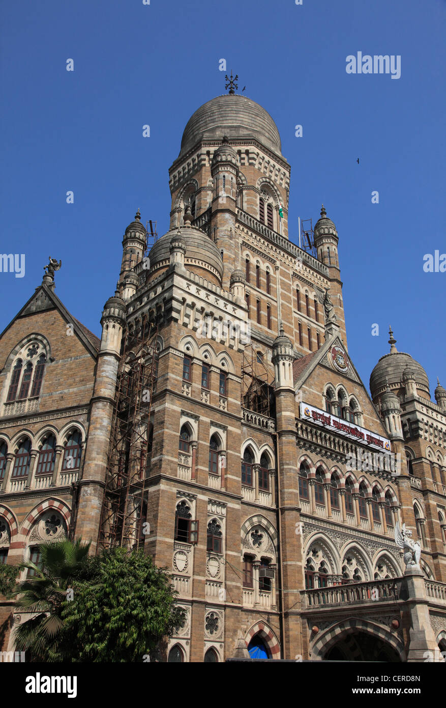 L'Inde, Maharashtra, Mumbai, Brihanmumbai Municipal Corporation Building, Banque D'Images