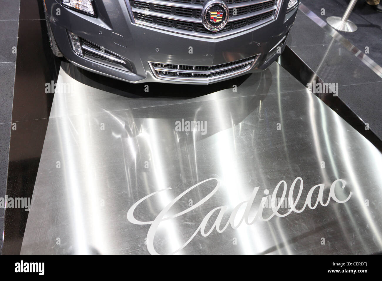 Logo en relief en métal voiture Cadillac Banque D'Images