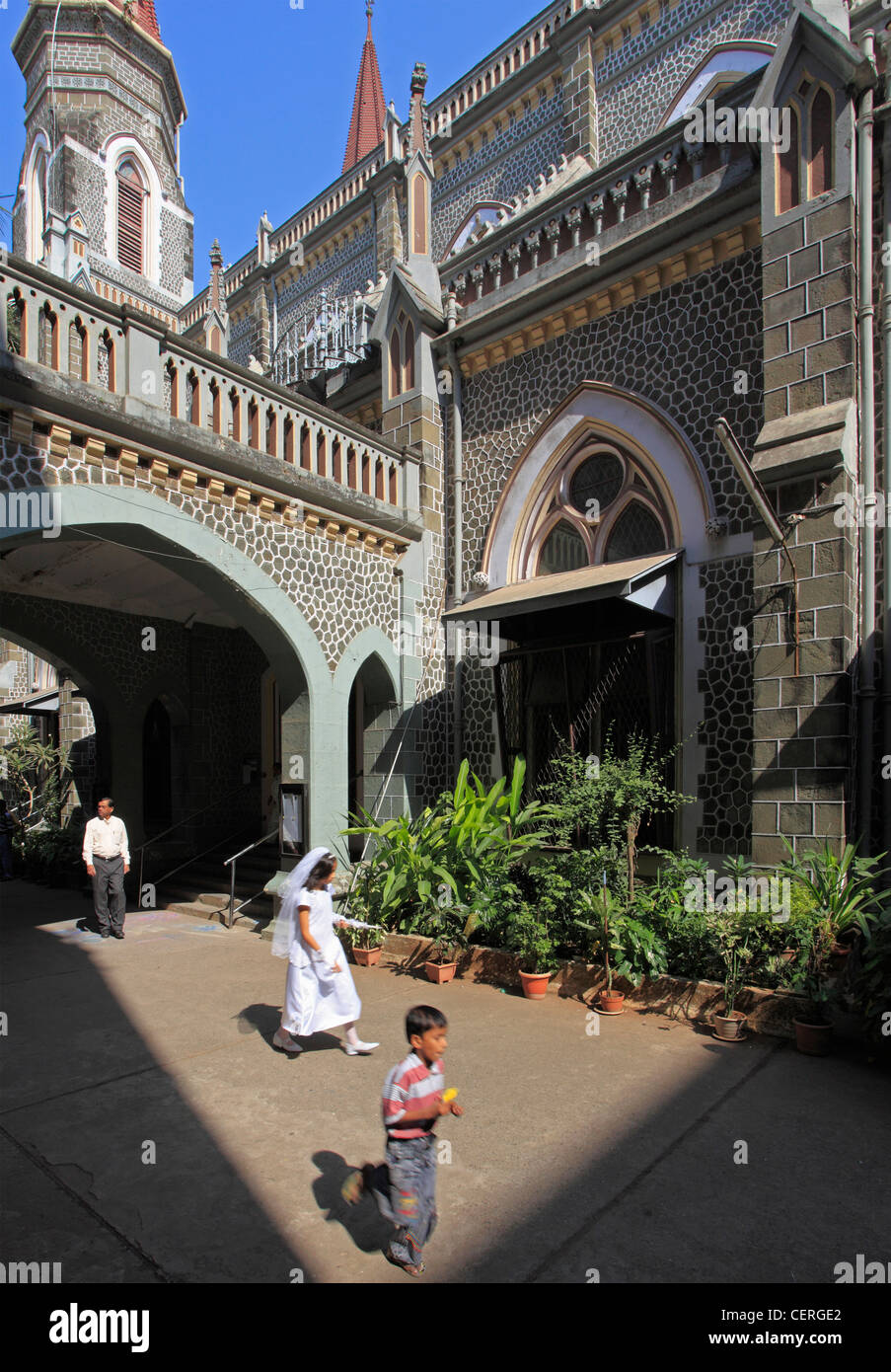 L'Inde, Maharashtra, Mumbai, la Cathédrale du Saint Nom, catholique romaine, Banque D'Images