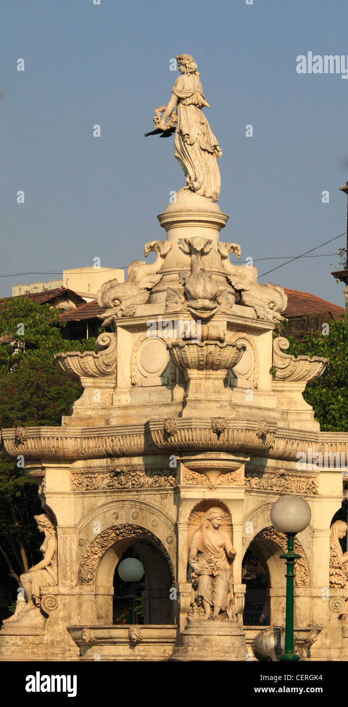 L'Inde, Maharashtra, Mumbai, Fontaine Flora, monument, monument, Banque D'Images
