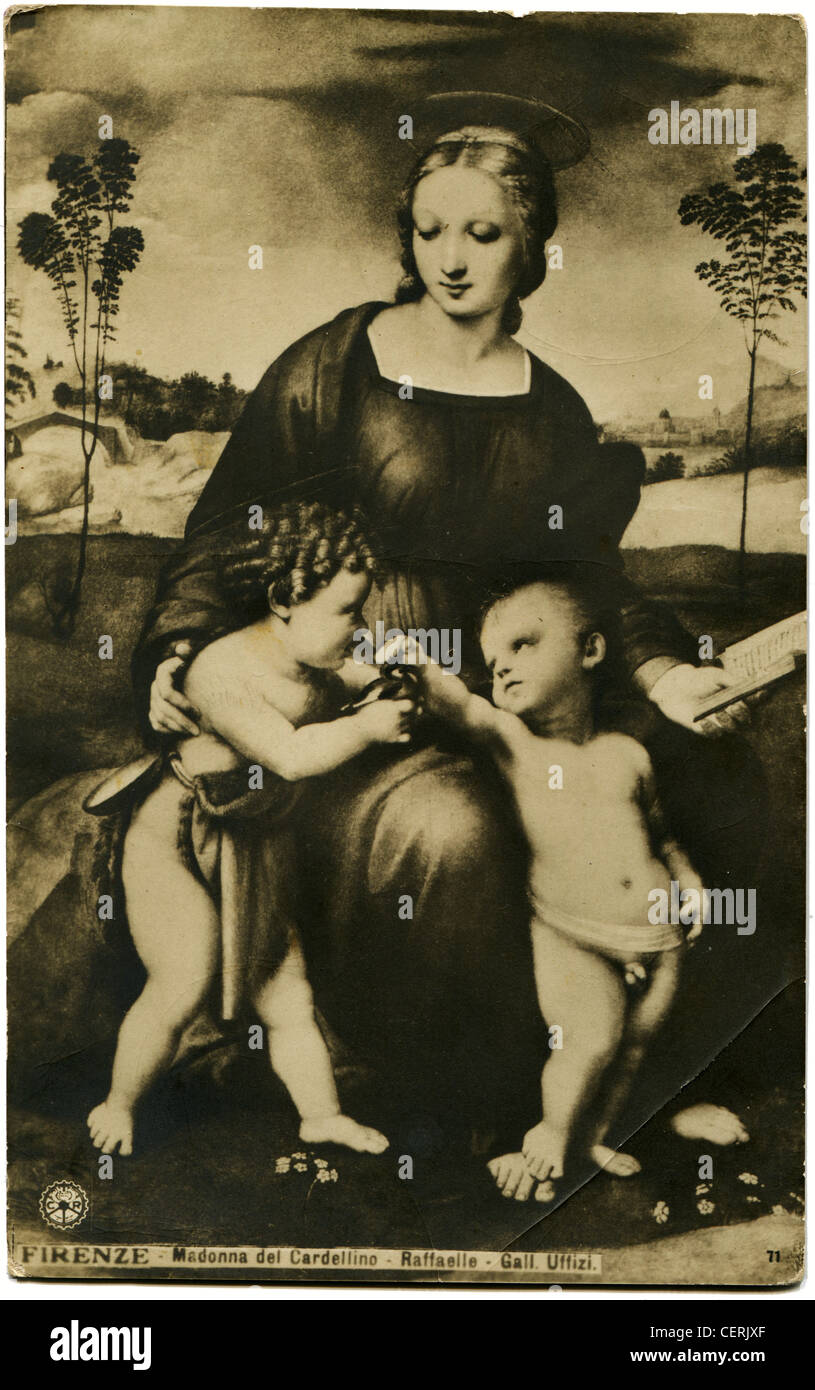 Raphael 'Madonna del Cardellino, Gallerie des Uffizi, vers 1901 Banque D'Images
