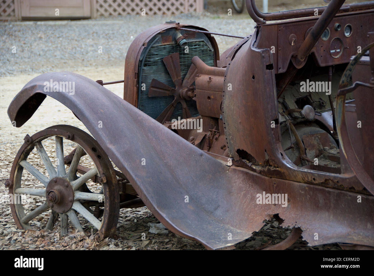 Rusty classic car à Chena Hot Springs, Alaska, USA Banque D'Images