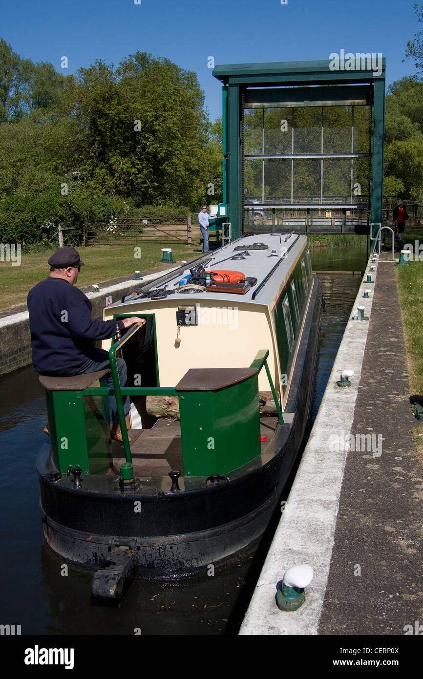 Verrouillage blanc Mills River Nene Banque D'Images