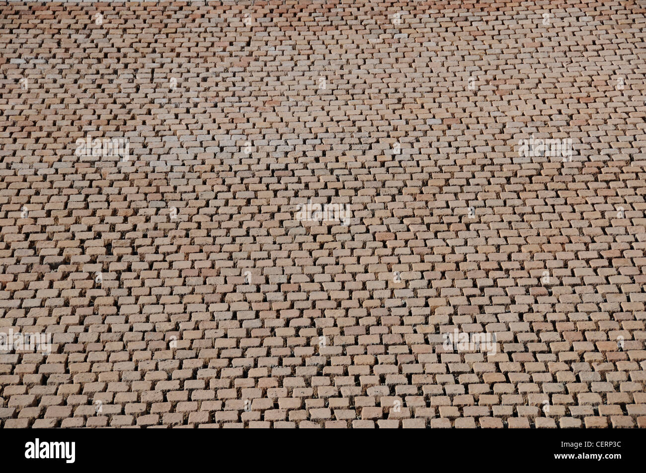 Ancienne route pavée de la cobble stones Banque D'Images