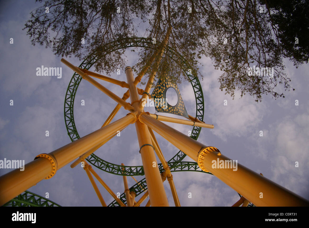 Une vue de la chasse au Guépard ride à Busch Gardens, Tampa, Floride Banque D'Images