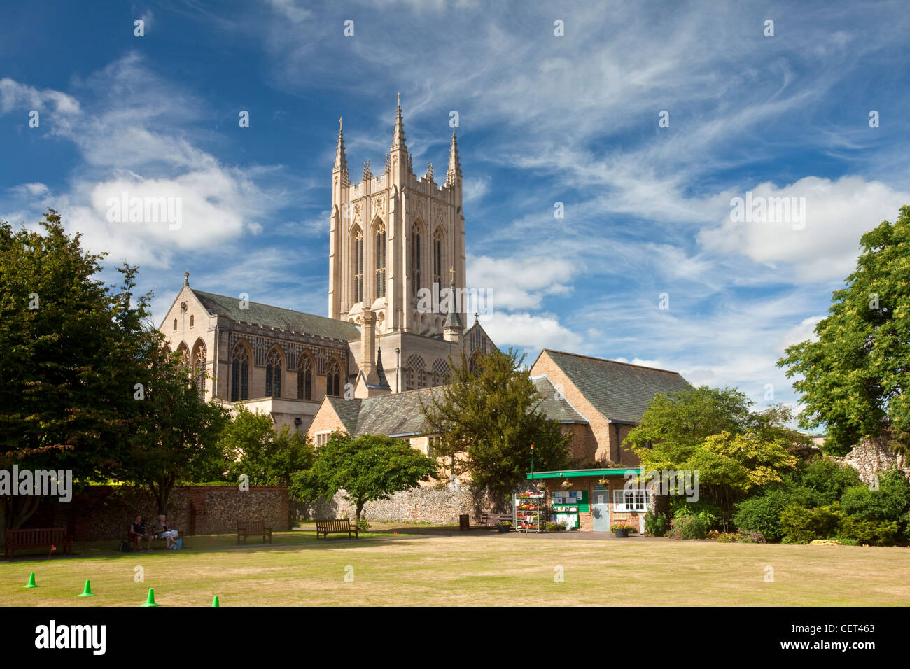 Cathédrale St Edmundsbury, construit en 1503 en tant qu'église Saint James' devenir une cathédrale en 1914. Banque D'Images