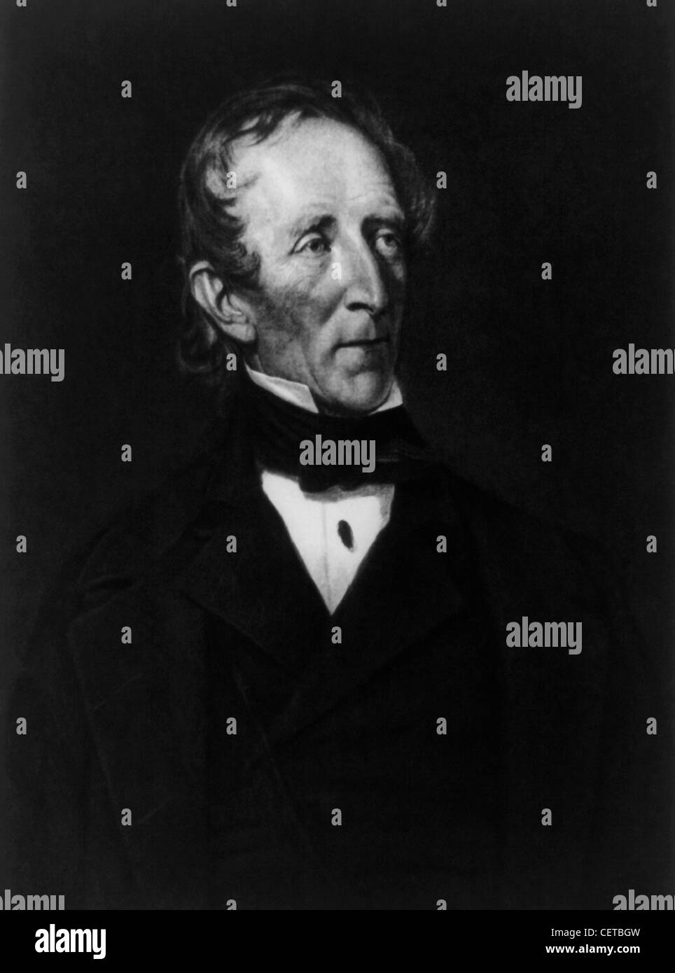 Portrait vintage de John Tyler (1790 - 1862) - le 10e président des États-Unis (1841 - 1845). Banque D'Images
