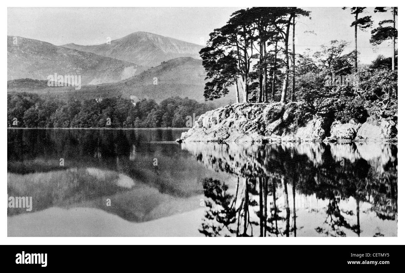 Derwentwater Friar's Crag et Grisdale Pike Banque D'Images