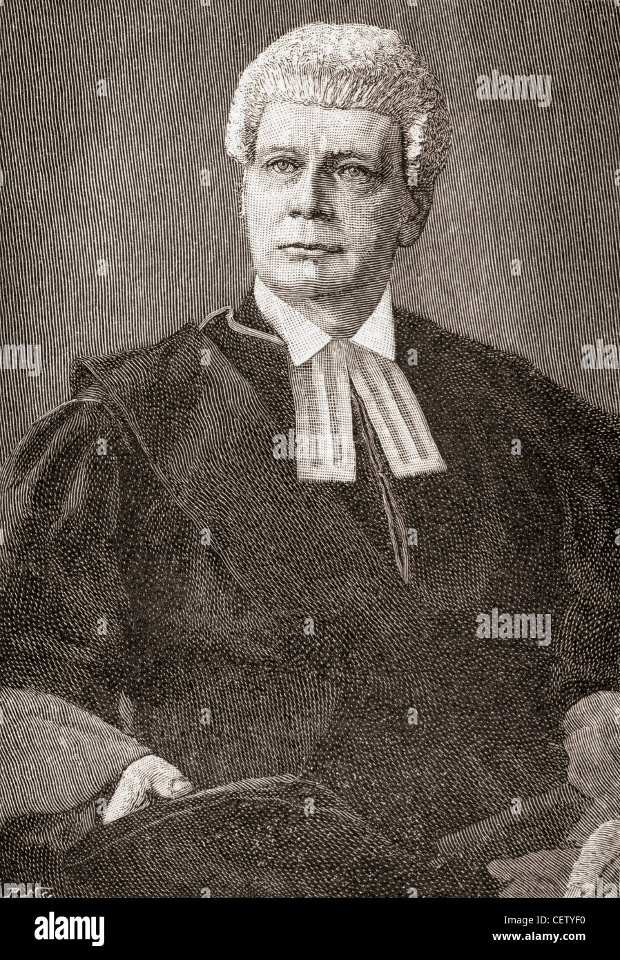 Sir John Compton Lawrance, 1832 - 1912. Le juge anglais et homme politique conservateur. Banque D'Images