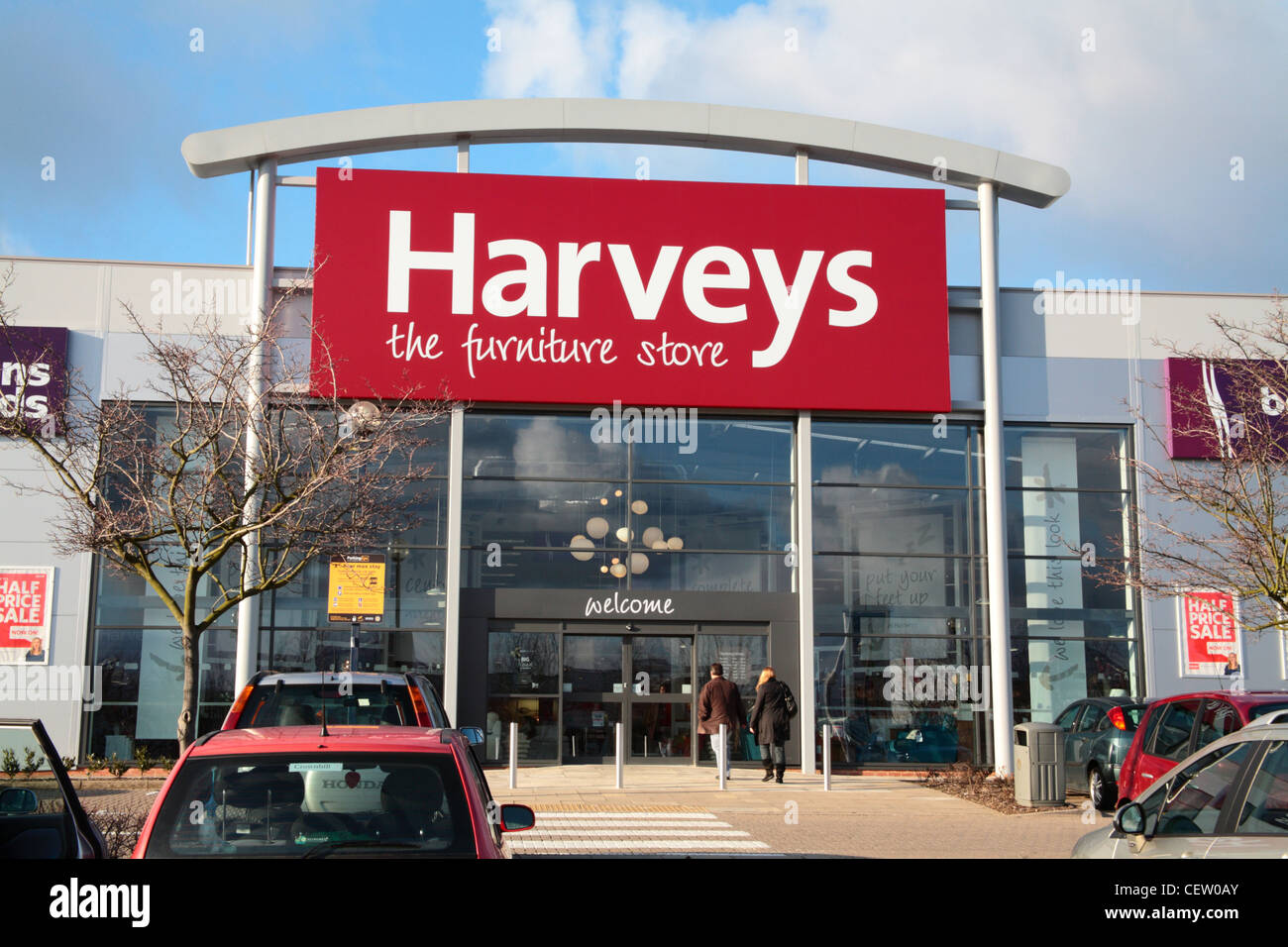 Harveys le magasin de meubles Banque de photographies et d’images à