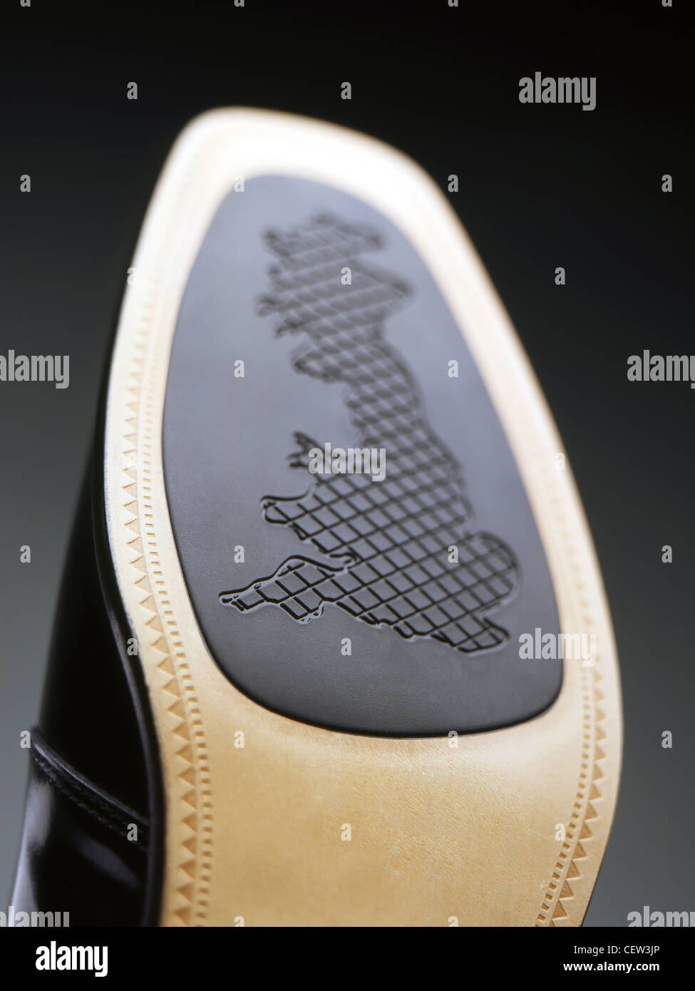Encore un coup de la vie de la semelle d'une chaussure mans Banque D'Images
