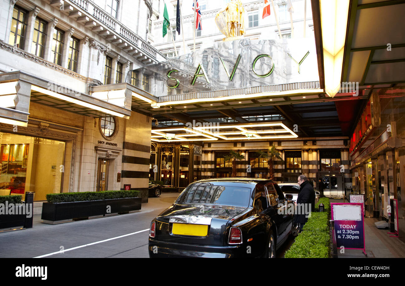 Savoy Hôtel The Strand London UK Banque D'Images