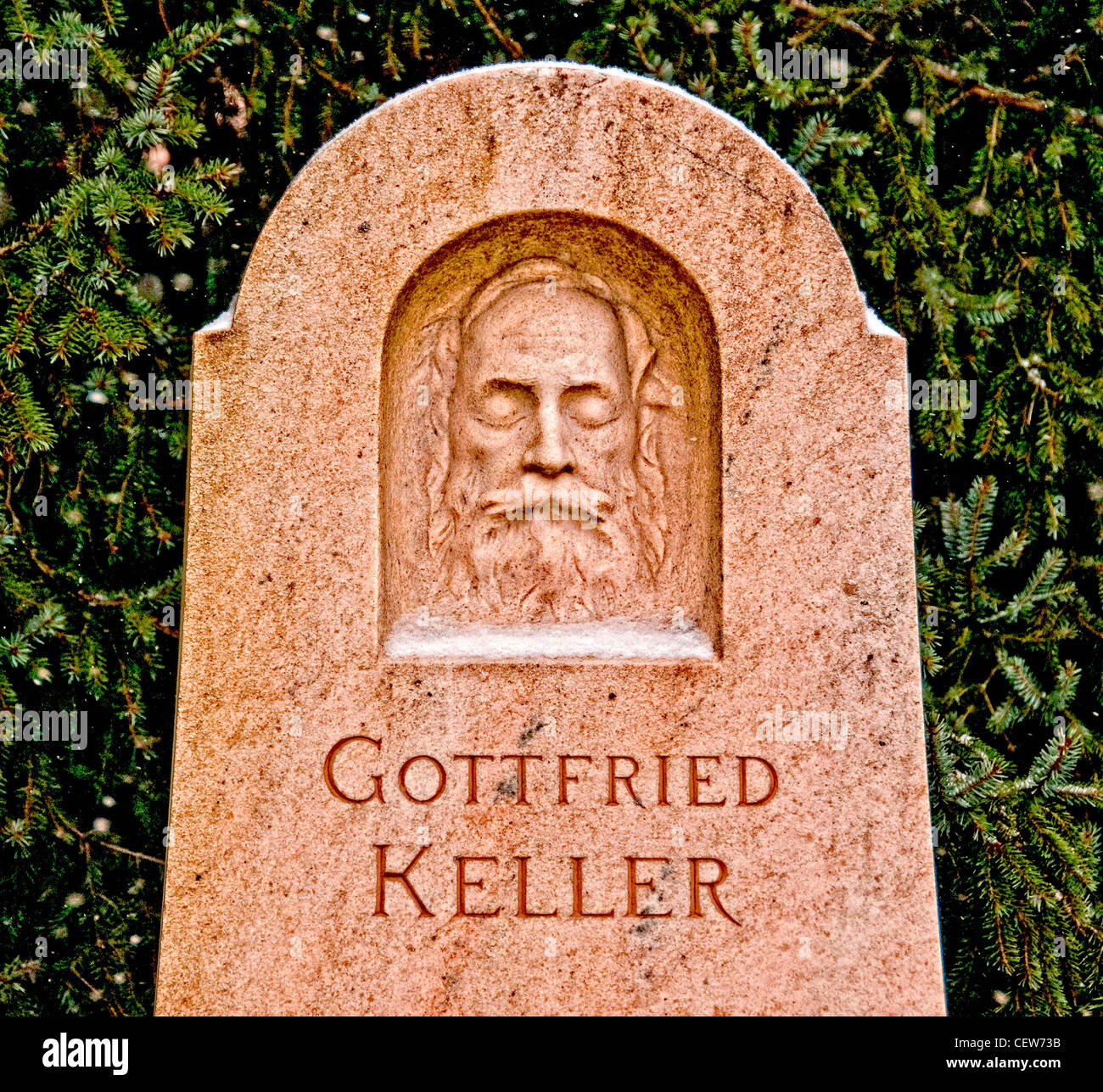 Grab von Gottfried Keller à Zürich ; tombe de Gottfried Keller à Zürich Banque D'Images