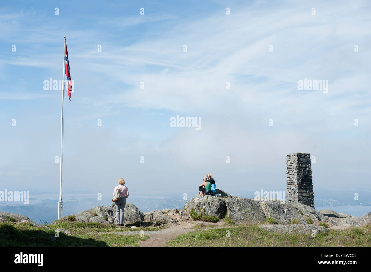 Le mont Ulriken, Bergen, Norvège Banque D'Images