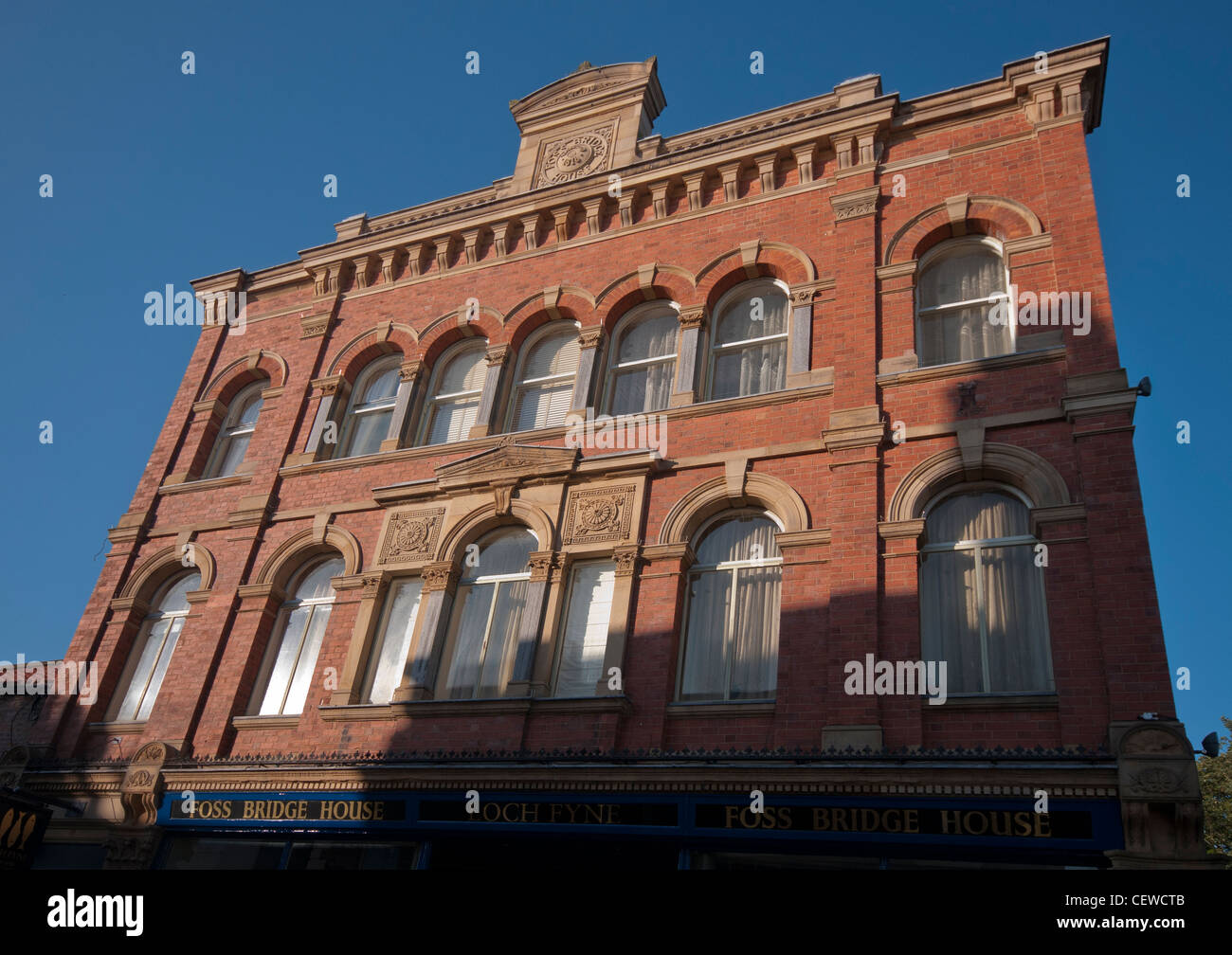 Walmgate Foss Bridge House, le centre-ville de York. Banque D'Images