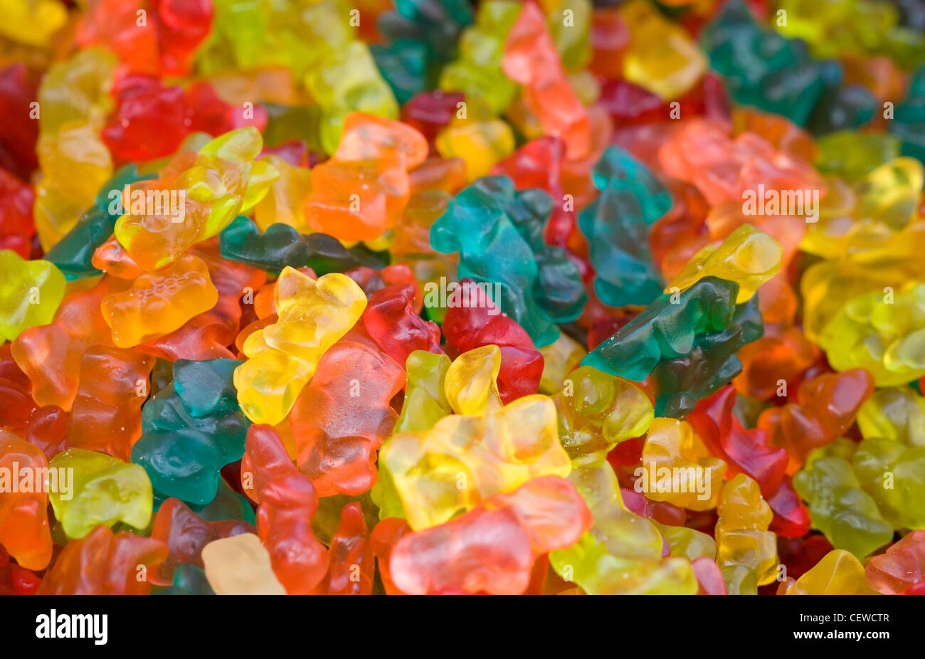 Texture de fond bonbons Gummy Bear Banque D'Images