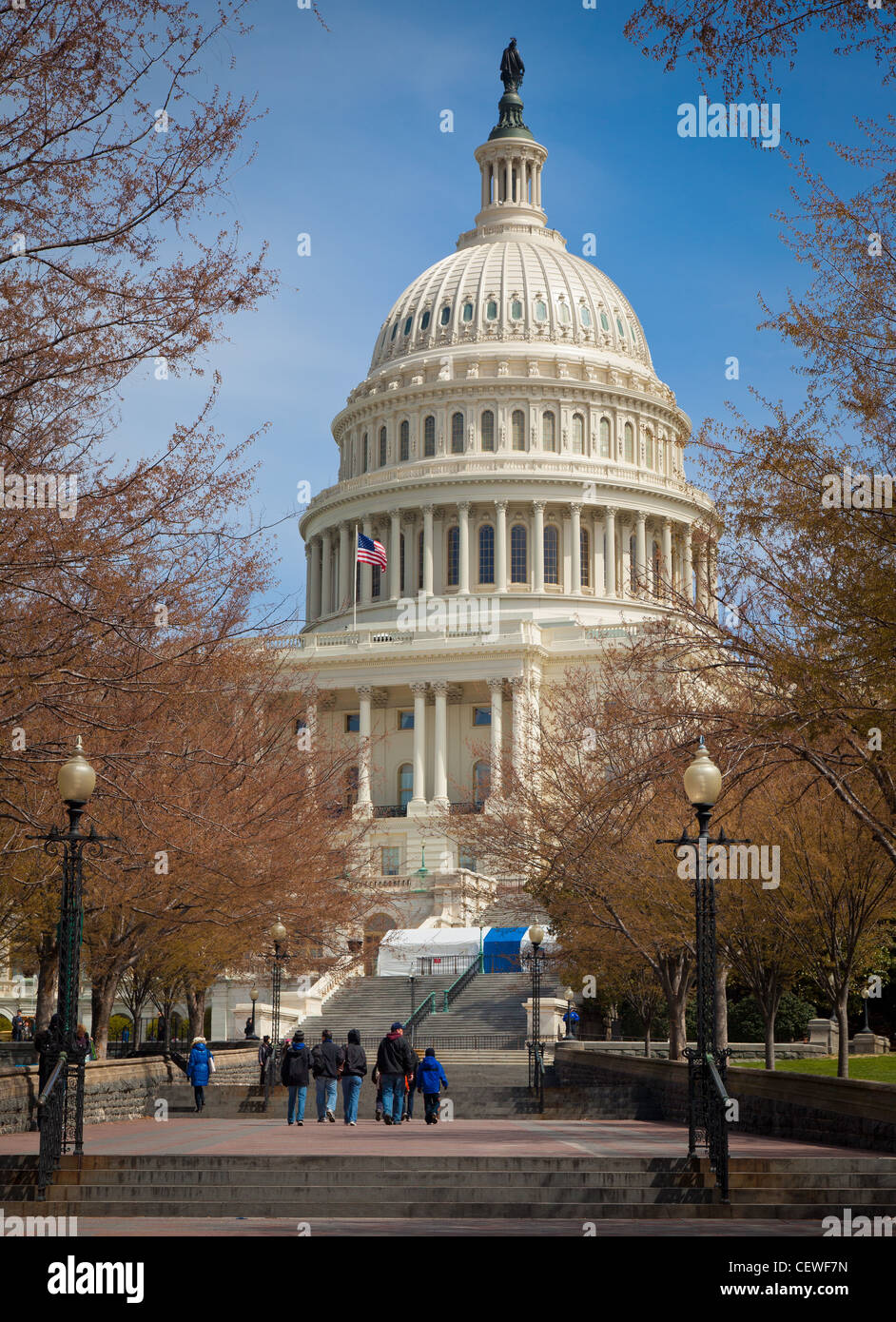 Le United States Capitol à la fin de la National Mall à Washington, DC Banque D'Images