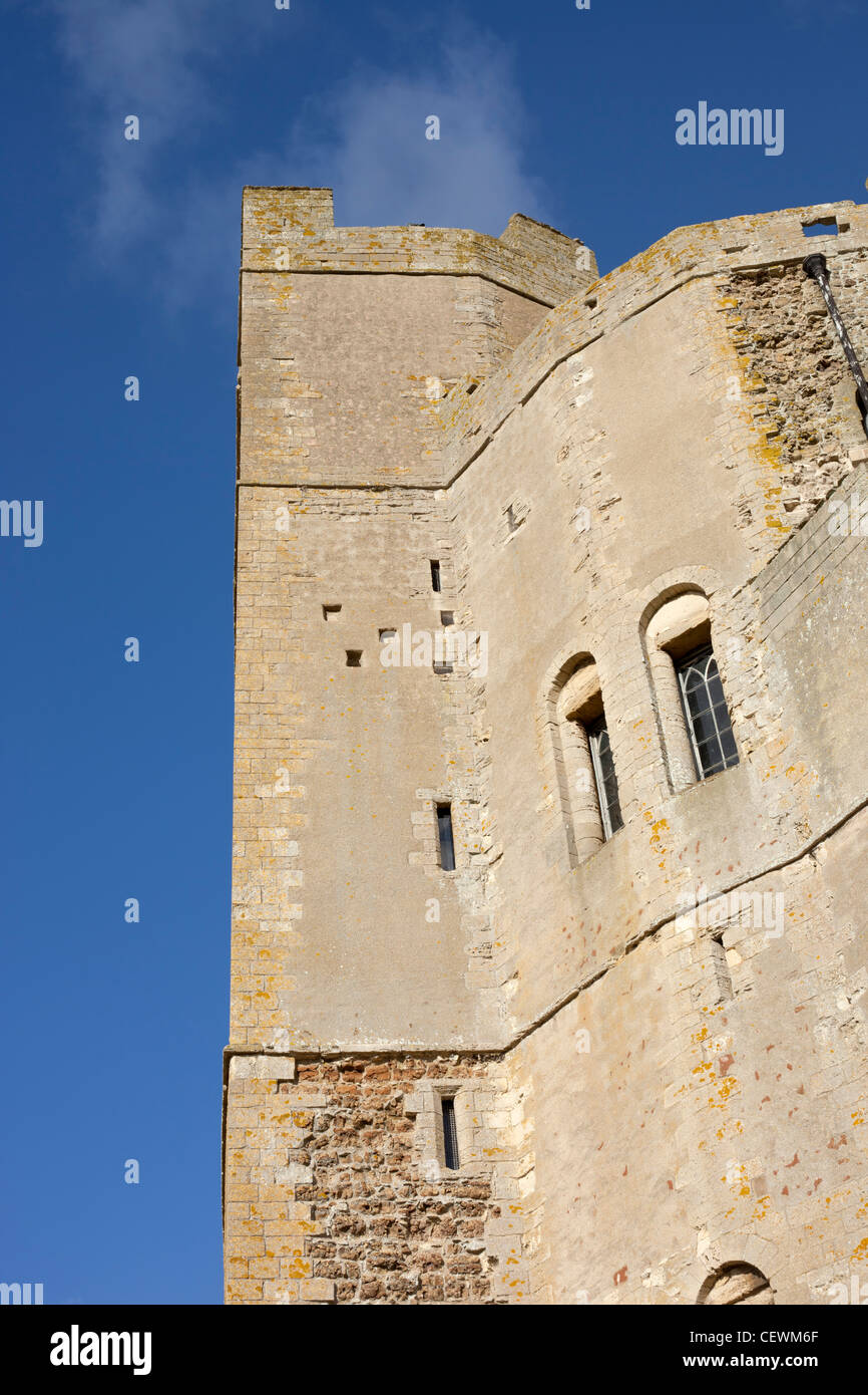 Close up of Orford Castle dans le Suffolk, Angleterre, Royaume-Uni. Banque D'Images