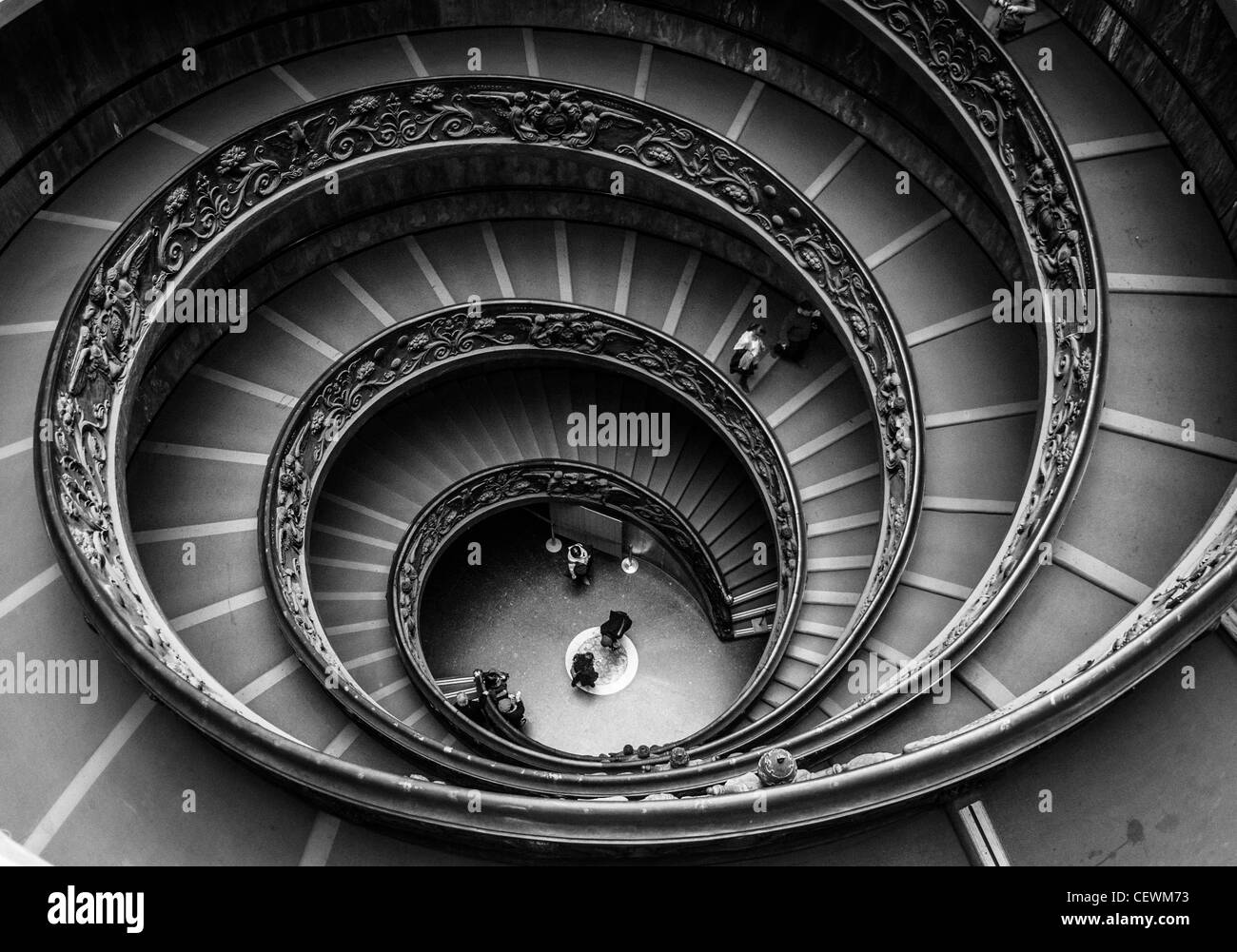 Escalier du musée du Vatican Banque D'Images