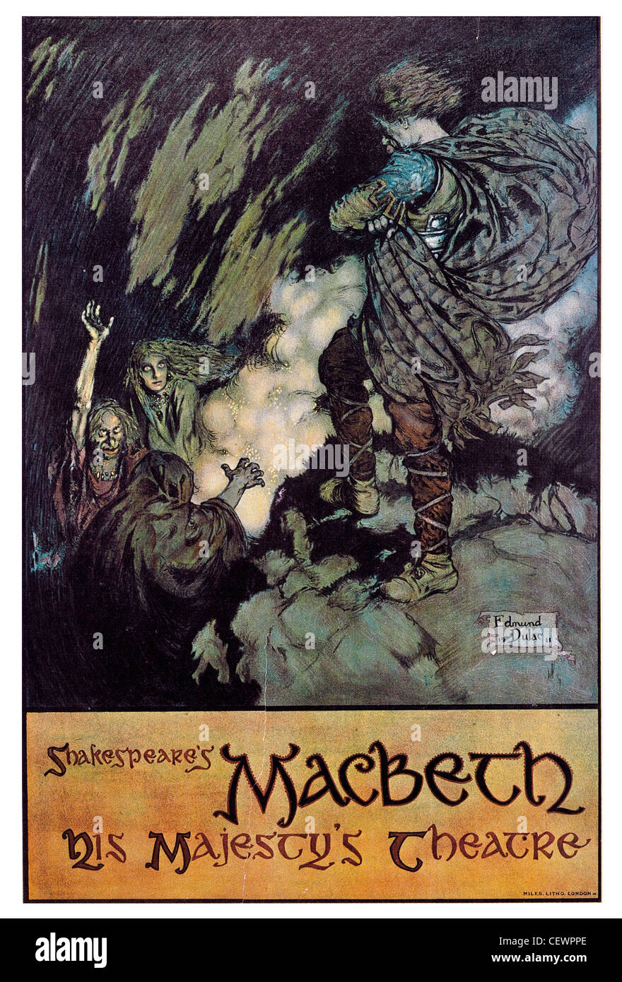 À son Majety 1911 Macbeth's Theatre Banque D'Images