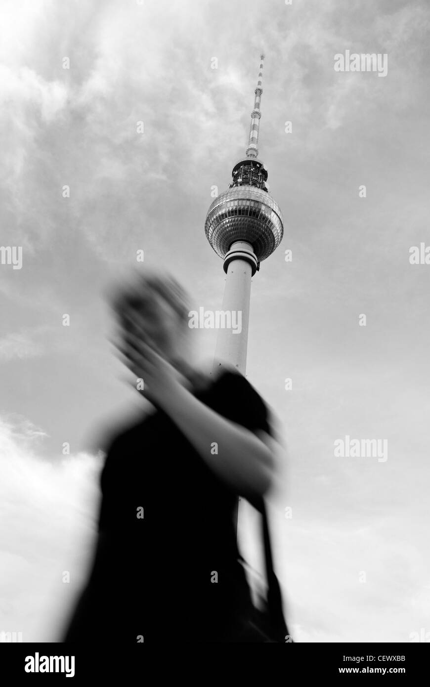Berlin. La tour de télévision de l'Alexanderplatz Banque D'Images