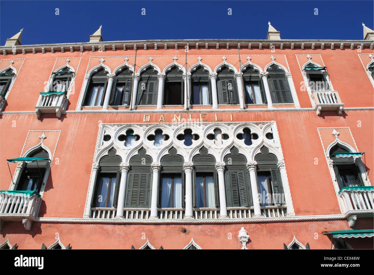 L'Hotel Danieli, Riva degli Schiavoni, Venise, Vénétie, Italie, Mer Adriatique, de l'Europe Banque D'Images