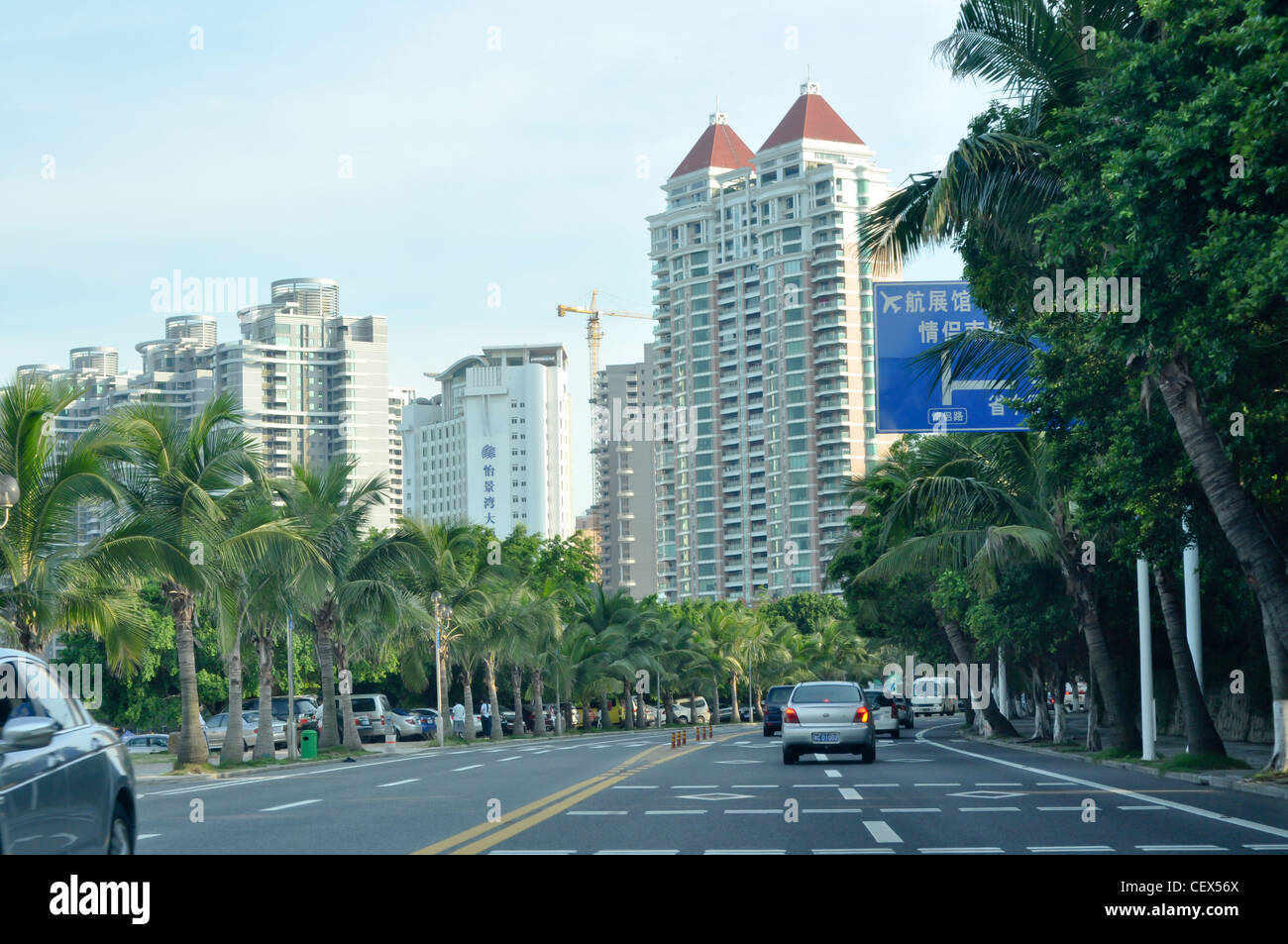 City Road, Zhuhai, Chine Banque D'Images